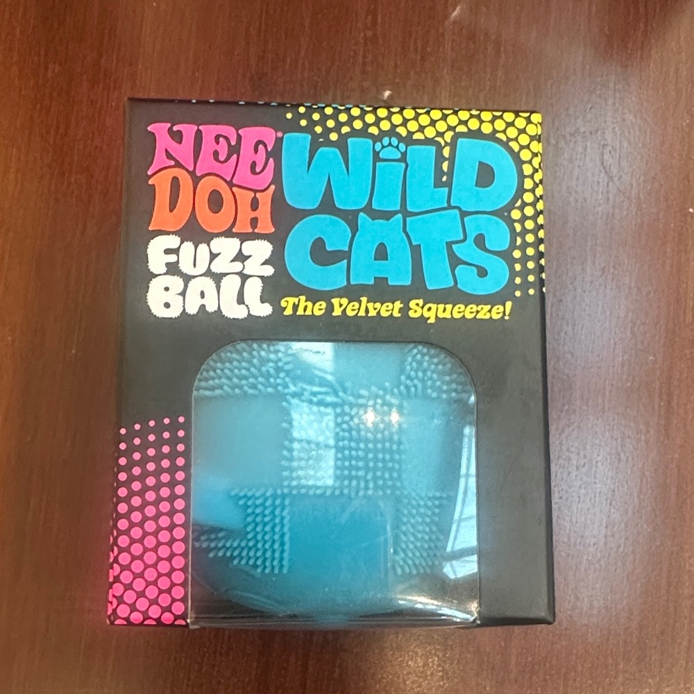 Nee Doh Wild Cats Fuzz Ball - Blue